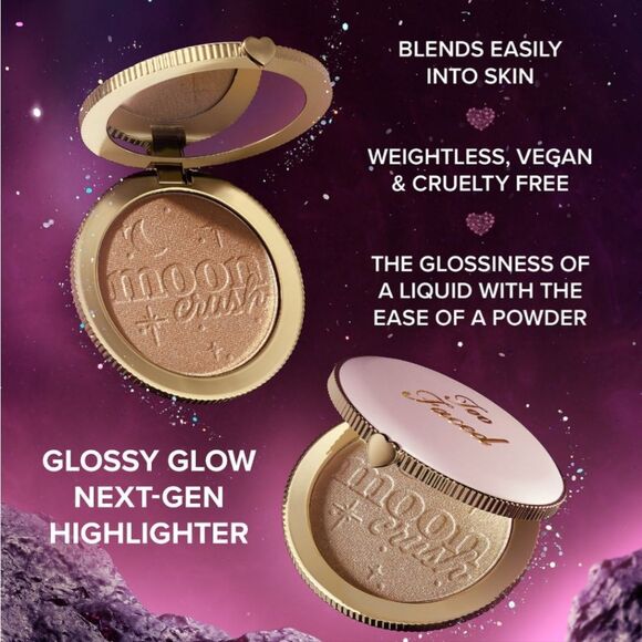 Too Faced Moon Crush Out of This World Highlighter Summer Moon New In the Box - Picture 8 of 13
